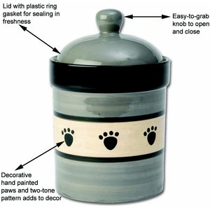 PetRageous Designs Metro Pet Treat Jar, Treat Jar, 9-in tall