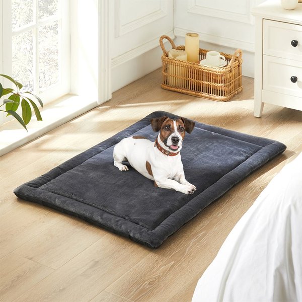 Allisandro Anti-Slip Kennel Pads Waterproof Dog Bed, Grey, Large
