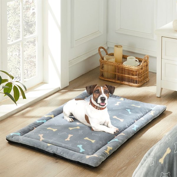 Allisandro anti-slip kennel pads waterproof dog bed, Grey bone, Medium slide 1 of 4