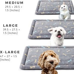 Allisandro anti-slip kennel pads waterproof dog bed, Grey bone, Medium slide 2 of 4