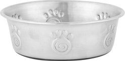PetRageous Designs Cayman Classic Non-Skid Stainless Steel Dog & Cat Bowl, 2-cup
