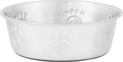 PetRageous Designs Cayman Classic Non-Skid Stainless Steel Dog & Cat Bowl, 4-cup