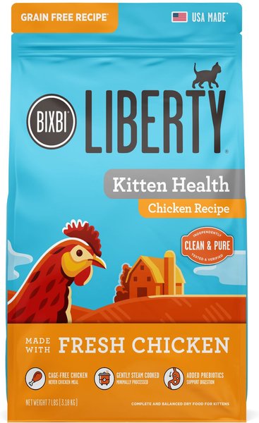 BIXBI Liberty Kitten Health Chicken Recipe Grain-Free Dry Cat Food, 2.5-lb bag slide 1 of 7