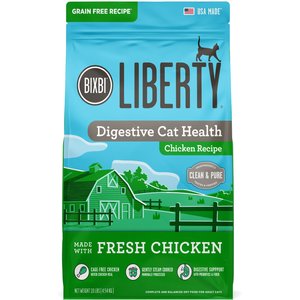BIXBI Liberty Digestive Health Chicken Recipe Grain-Free Dry Cat Food, 3-lb bag