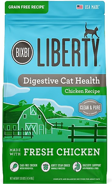 BIXBI Liberty Digestive Health Chicken Recipe Grain-Free Dry Cat Food, 10-lb bag slide 1 of 7