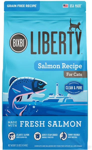 BIXBI Liberty Salmon Recipe Grain-Free Dry Cat Food, 3-lb bag slide 1 of 7