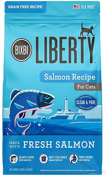 BIXBI Liberty Salmon Recipe Grain-Free Dry Cat Food, 10-lb bag slide 1 of 7