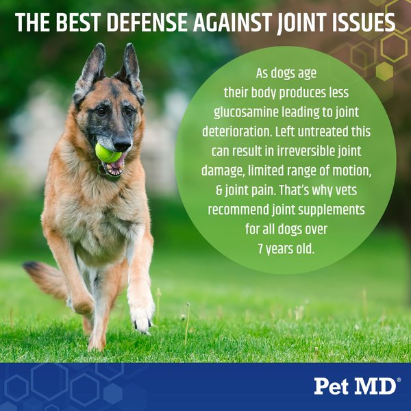 Pet MD Advanced Hip & Joint Supplement for Dogs, 120 count