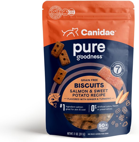 CANIDAE Pure Biscuits with Salmon & Sweet Potato Dog Treats, 11-oz bag slide 1 of 10
