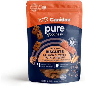CANIDAE Pure Biscuits with Salmon & Sweet Potato Dog Treats, 11-oz bag