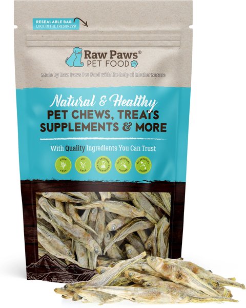 Raw Paws Freeze-Dried Smelt Minnows Dog & Cat Treats, 2-oz bag slide 1 of 5