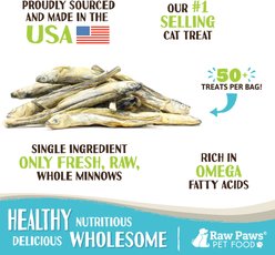 Raw Paws Freeze-Dried Smelt Minnows Dog & Cat Treats, 2-oz bag slide 2 of 5