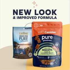 CANIDAE Grain-Free PURE Heaven Biscuits with Duck & Chickpeas Crunchy Dog Treats, 11-oz bag slide 2 of 8