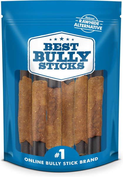 Best Bully Sticks 6-inch Collagen Chicken Wrapped Sticks Dog Treats, 6 count slide 1 of 4