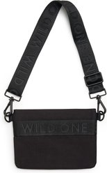 Wild One Cotton Dog Treat Pouch, Black