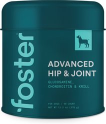 Foster Advanced Hip & Joint Banana & Apple Flavored Dog Health Supplement, 90 count