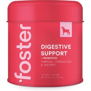 Foster Digestive Support + Probiotics Banana & Apple Flavored Soft Chews Dog Supplement, 90 count