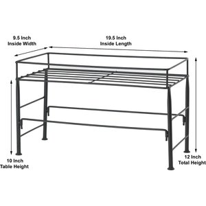 PetRageous Designs Set The Table Non-Skid Pet Bowl Wire Stand, Large