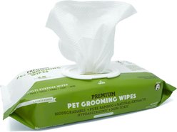 Doggy Do Good Premium Natural Scented Cat & Dog Grooming Wipes, X-Large, 60 count