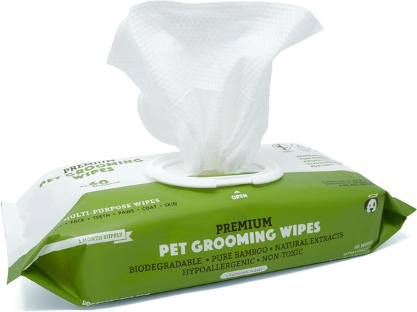Doggy Do Good Premium Lavender Scented Cat & Dog Grooming Wipes, X-Large, 60 count slide 1 of 6