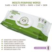 Doggy Do Good Premium Natural Scented Cat & Dog Grooming Wipes, X-Large, 60 count