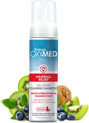 TropiClean OxyMed Waterless Hairball Relief Cat Dry Shampoo & Conditioner, 7.4-oz bottle