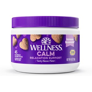 Wellness Calm Relaxation Support Cheese Flavor Chew Supplements for Dogs, 45 count