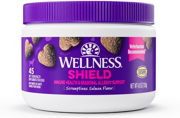 Wellness Shield Immunity/Allergy Salmon Flavor Chew Supplements for Dogs, 45 count slide 1 of 10