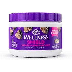 Wellness Shield Immunity/Allergy Salmon Flavor Chew Supplements for Dogs, 45 count
