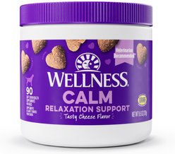Wellness Calm Relaxation Support Cheese Flavor Chew Supplements for Dogs, 90 count