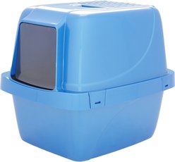 Van Ness Enclosed Sifting Cat Litter Pan, Giant Blue slide 2 of 7