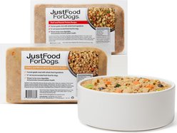 JustFoodForDogs Variety Pack Frozen Human-Grade Fresh Dog Food, 5.5-oz pouch, case of 9