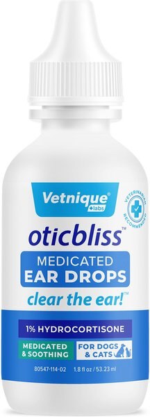 Vetnique Labs Oticbliss Medicated Ear Infection Drops for Dogs & Cats, 1.8-oz bottle slide 1 of 7