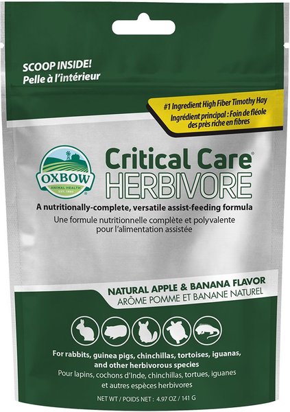 Oxbow Critical Care Herbivore Apple-Banana Small-Pet Health Supplement, 141-gm bag slide 1 of 6