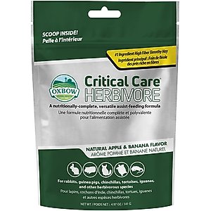 Oxbow Critical Care Herbivore Apple-Banana Small-Pet Health Supplement, 141-gm bag