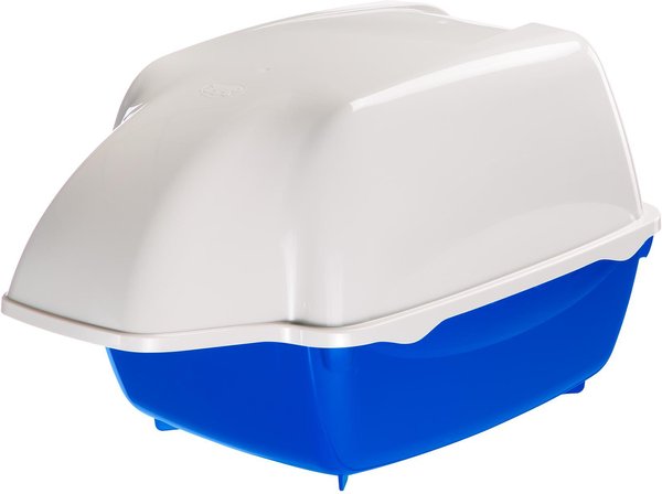 Ferplast Cosmic Outdoor Hooded Cat Litter Box, Blue slide 1 of 2