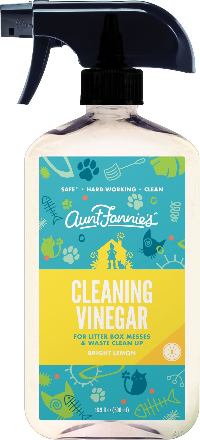 Aunt Fannie's Cleaning Vinegar Wipes for Cats, cat Stain & Odor Removers