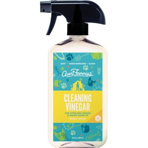 Aunt Fannie's All Purpose Cat Cleaning Vinegar for Cat Odors & Messes,  Multipurpose Surface Spray for Cat & Kitten Homes, Bright Lemon Scent, 16.9  Fl