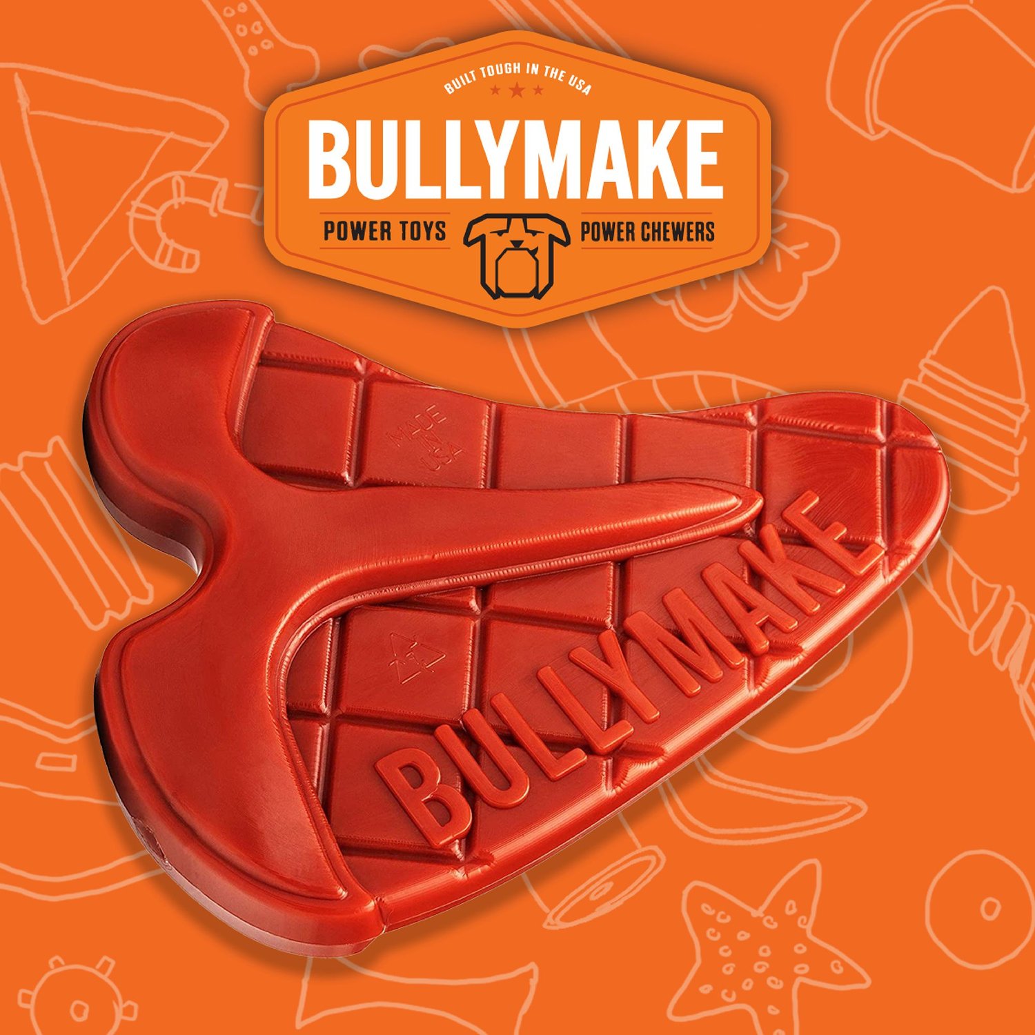 BULLYMAKE Nylon Steak Hard Chew Dog Toy Red Chewy Com   705630 MAIN. AC SL1500 V1668196583  