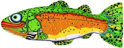 Fat Cat Incredible Strapping Yankers Trout Squeaky Dog Toy, Color Varies