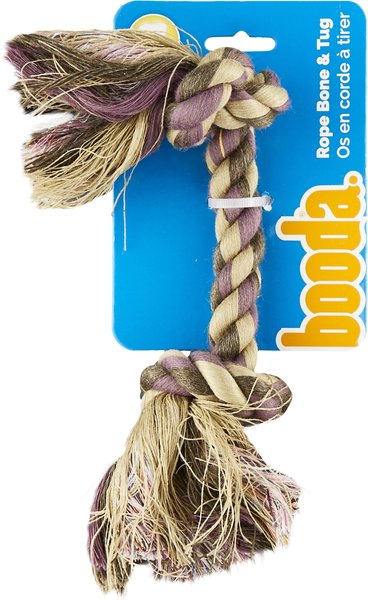 Booda Multi Color 2-Knot Rope Bone Dog Toy, Small slide 1 of 6