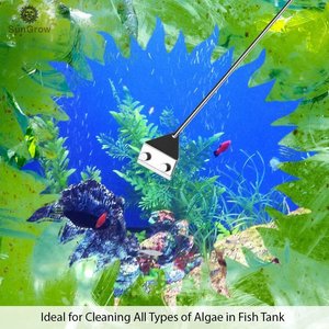 SunGrow Betta Aquarium Algae Scraper Replacement Blades, Reef Tank Glass Cleaning Tool, 10 Count