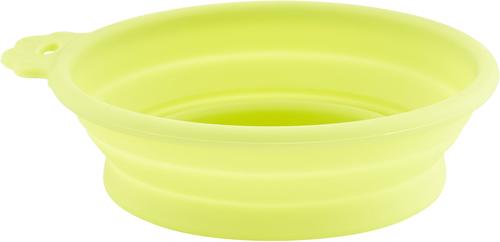 Show full view: Petmate Silicone Round Collapsible Travel Pet Bowl, Go Go Green, Large slide 3 of 9