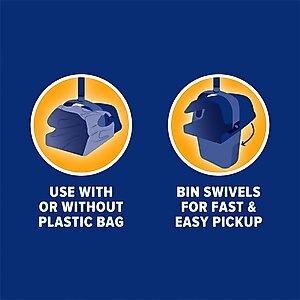 Arm & Hammer Swivel Bin & Rake Backyard Waste Pickup