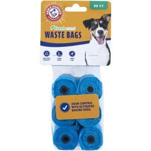 Arm & Hammer Disposable Waste Bag Refills, Blue, 90 count