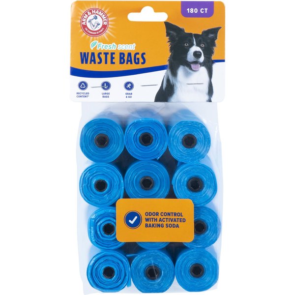 ARM & HAMMER Disposable Waste Bag Refills, Blue, 180 count - Chewy.com