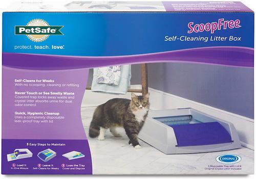 Show full view: PetSafe ScoopFree Crystal Pro Self-Cleaning Cat Litter Box, Purple slide 8 of 10