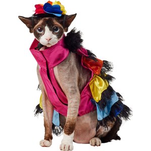 Frisco Ruffle Party Dog & Cat Dress + Headpiece, Small