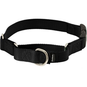 PetSafe Quick Snap Buckle Nylon Martingale Dog Collar, Black, Petite: 7 to 9-in neck, 3/8-in wide