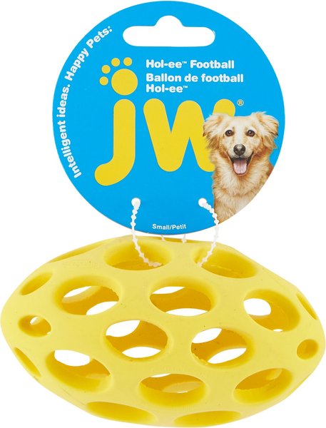 JW Pet Hol-ee Football Dog Toy, Color Varies, Small slide 1 of 5